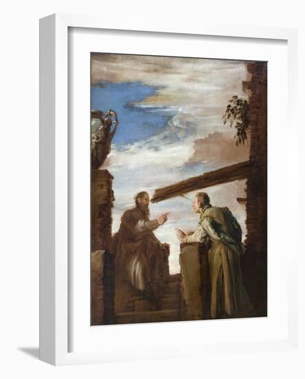 Parable of the Mot and the Beam-Domenico Fetti-Framed Art Print