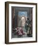 Parable of the Pharisee and the Publican. Engraving. Colored.-Tarker-Framed Giclee Print