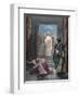 Parable of the Pharisee and the Publican. Engraving. Colored.-Tarker-Framed Giclee Print