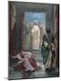 Parable of the Pharisee and the Publican. Engraving. Colored.-Tarker-Mounted Giclee Print