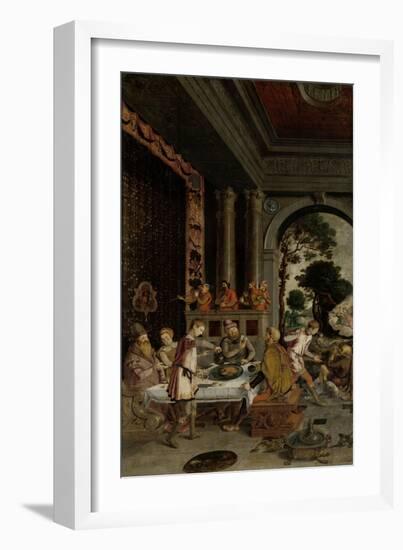 Parable of the Rich Man and Poor Lazarus-null-Framed Art Print