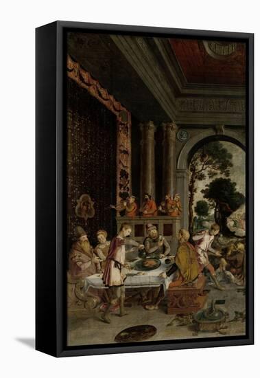 Parable of the Rich Man and Poor Lazarus-null-Framed Stretched Canvas