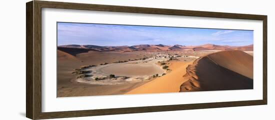 Parabolic Sand Dune Formations, Sossusvlei, Namib-Naukluft Park, Namibia, Africa-Gavin Hellier-Framed Photographic Print