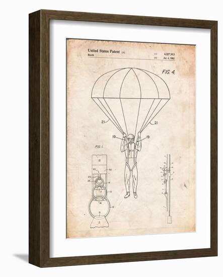 Parachute 1982 Patent-Cole Borders-Framed Art Print