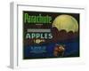 Parachute Apple Crate Label - Los Angeles, CA-Lantern Press-Framed Art Print