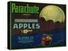 Parachute Apple Crate Label - Los Angeles, CA-Lantern Press-Stretched Canvas