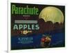 Parachute Apple Crate Label - Los Angeles, CA-Lantern Press-Framed Art Print