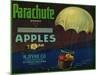 Parachute Apple Crate Label - Los Angeles, CA-Lantern Press-Mounted Art Print
