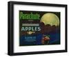 Parachute Apple Crate Label - Los Angeles, CA-Lantern Press-Framed Art Print