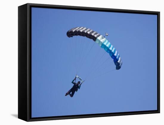 Parachuter, Omarama, North Otago, South Island, New Zealand-David Wall-Framed Stretched Canvas