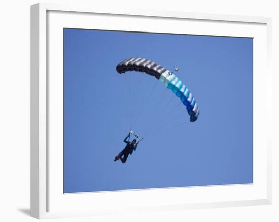 Parachuter, Omarama, North Otago, South Island, New Zealand-David Wall-Framed Photographic Print