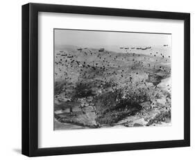 Parachutes are Dropped from C-47 Planes-null-Framed Photographic Print