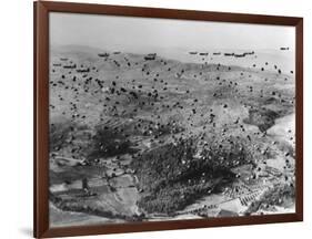 Parachutes are Dropped from C-47 Planes-null-Framed Photographic Print