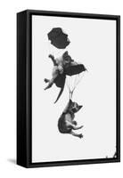 Parachuting Kittens-null-Framed Stretched Canvas