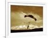 Parachutist with Mountain Background-null-Framed Photographic Print