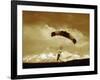 Parachutist with Mountain Background-null-Framed Photographic Print