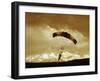 Parachutist with Mountain Background-null-Framed Photographic Print