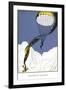 Parachutist-Found Image Press-Framed Giclee Print