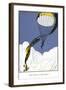 Parachutist-Found Image Press-Framed Giclee Print