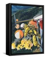 Parachutists-Wilf Hardy-Framed Stretched Canvas