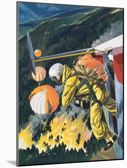 Parachutists-Wilf Hardy-Mounted Giclee Print
