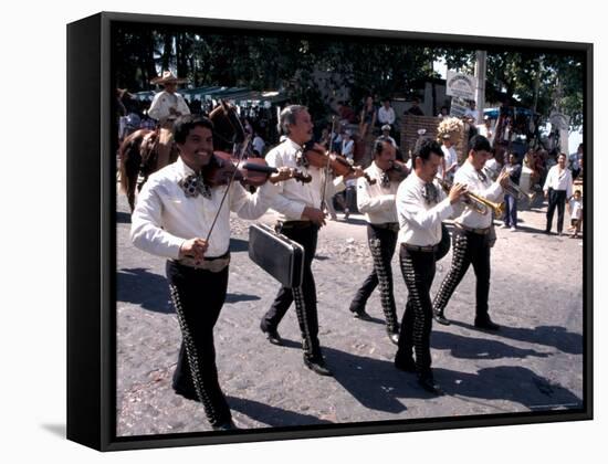 Parade along Main Street, City Center, Puerto Vallarta, Mexico-Terry Eggers-Framed Stretched Canvas