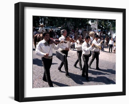 Parade along Main Street, City Center, Puerto Vallarta, Mexico-Terry Eggers-Framed Photographic Print