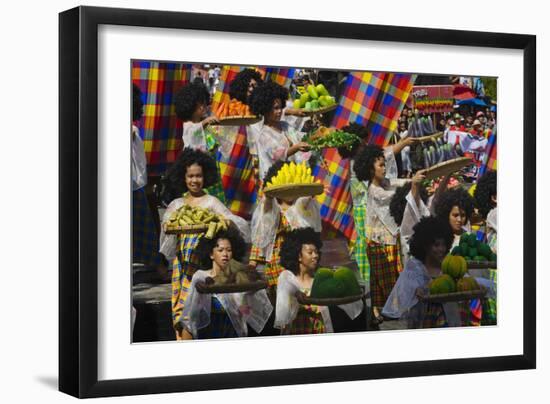 Parade at Dinagyang Festival, City of Iloilo, Philippines-Keren Su-Framed Photographic Print