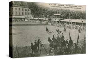 Parade at the Cavalry School in Saumur. Postcard Sent in 1913-French Photographer-Stretched Canvas
