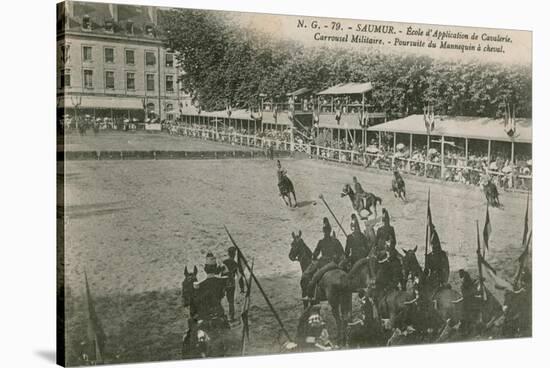 Parade at the Cavalry School in Saumur. Postcard Sent in 1913-French Photographer-Stretched Canvas