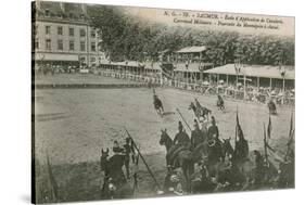 Parade at the Cavalry School in Saumur. Postcard Sent in 1913-French Photographer-Stretched Canvas