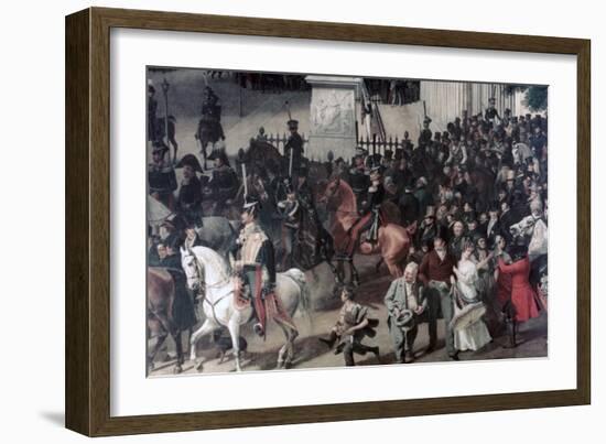 Parade at the Opera Place, Berlin, (Detail), C1817-1857-Franz Kruger-Framed Giclee Print