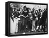 Parade Down Fifth Avenue on the 50th Anniversary of the Passage of the 19th Amendment-John Olson-Framed Stretched Canvas