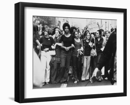 Parade Down Fifth Avenue on the 50th Anniversary of the Passage of the 19th Amendment-John Olson-Framed Photographic Print