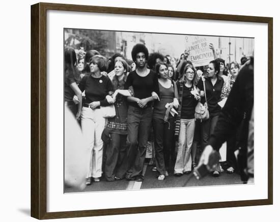 Parade Down Fifth Avenue on the 50th Anniversary of the Passage of the 19th Amendment-John Olson-Framed Photographic Print