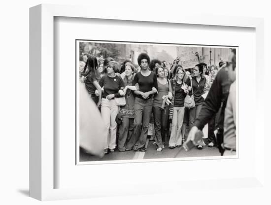 Parade Down Fifth Avenue on the 50th Anniversary of the Passage of the 19th Amendment-John Olson-Framed Photographic Print