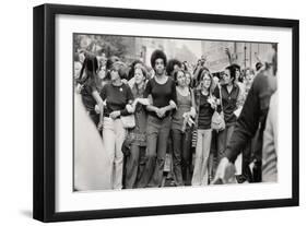 Parade Down Fifth Avenue on the 50th Anniversary of the Passage of the 19th Amendment-John Olson-Framed Giclee Print