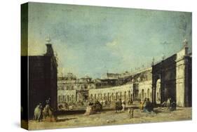 Parade for Feast of Ascension in Piazza San Marco-Francesco Guardi-Stretched Canvas