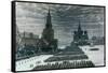 Parade in Red Square, December 1947, Moscow, Russia-null-Framed Stretched Canvas