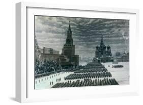 Parade in Red Square, December 1947, Moscow, Russia-null-Framed Giclee Print