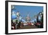 Parade in the Main Street U.S.A. with Sleeping Beauty's Castle, Disneyland Resort Paris-null-Framed Art Print