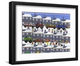 Parade in Winter Town-Gordon Barker-Framed Giclee Print