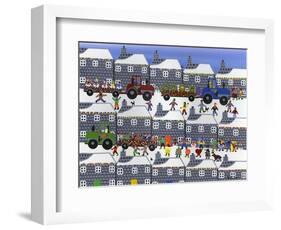 Parade in Winter Town-Gordon Barker-Framed Giclee Print