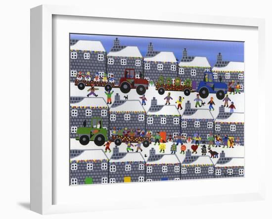 Parade in Winter Town-Gordon Barker-Framed Giclee Print