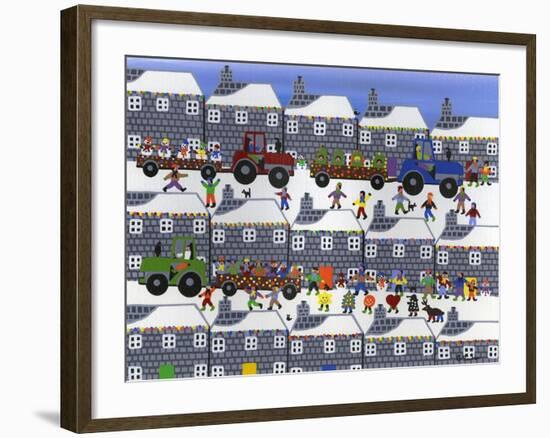 Parade in Winter Town-Gordon Barker-Framed Giclee Print