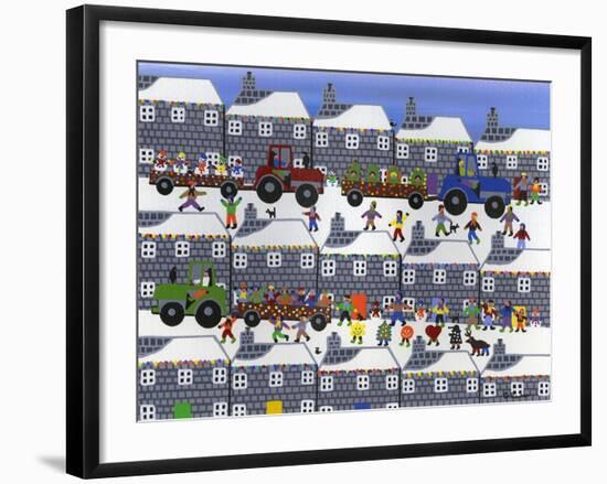 Parade in Winter Town-Gordon Barker-Framed Giclee Print