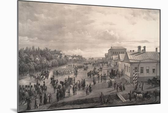 Parade of Chevalier Gardes Through Krasnoye Selo, 1848-Gustav Schwarz-Mounted Giclee Print