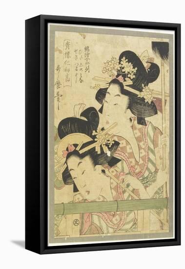 Parade of Courtesans, 1781-1806-Kitagawa Utamaro-Framed Stretched Canvas