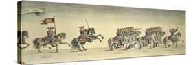 Parade of Royal Regiment of Dragoons on Horseback, 1706-null-Stretched Canvas