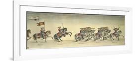 Parade of Royal Regiment of Dragoons on Horseback, 1706-null-Framed Giclee Print